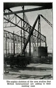 Ironwork: Skeleton of British International new studios at Elstree