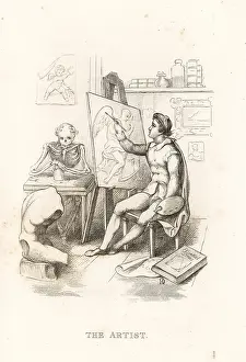 J. Andrews: The skeleton of Death and the artist