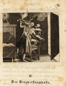 Inkwell: The skeleton of Death assisting a suicide