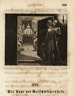 Initiate: The skeleton of Death guides an initiate to the