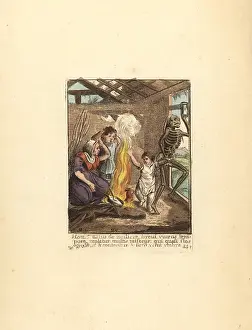 Hollar: Skeleton of Death taking a Child from its