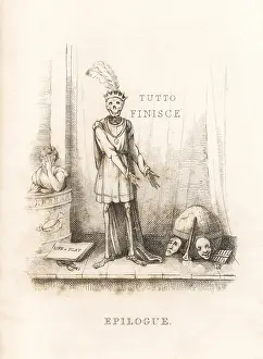 J. Andrews: The skeleton of Death on the theatre stage