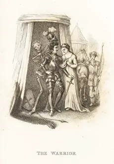 Compositions: The skeleton of Death and the warrior