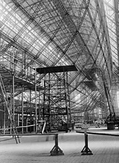 Baden Wuerttemberg: Skeleton structure of the zeppelin LZ129 Hindenburg, 1