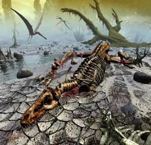 Pterosaur: Skeleton of a Tyrannosaurus rex