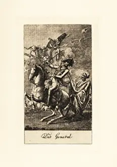 Eigenbrodler Verlag: Two skeletons of Death attack a German general