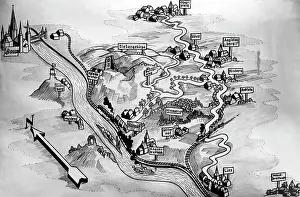 Separatist: Sketch of the area for the separatists battle, 1923