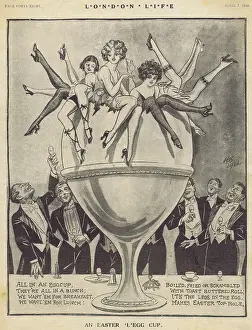 Millionaires: A sketch of beautiful girls in an Easter cup, 1928