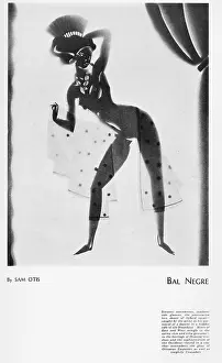 Otis: A sketch of a black female dancer seen in a hidden