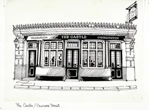 Farringdon: Sketch of Castle PH, Farringdon, London