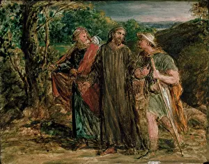 Emmaus: Sketch for Christ's Appearance to the two Disciples journey