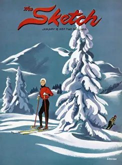 Skiier: The sketch front cover, 1957