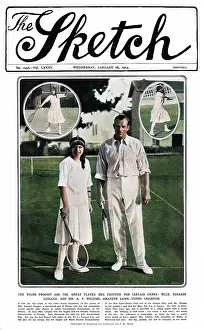 Sketch cover - Anthony Wilding and Suzanne Lenglen