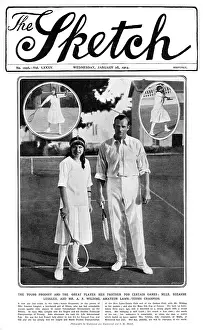 Sportswomen: Sketch cover - Anthony Wilding and Suzanne Lenglen