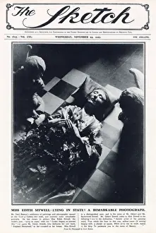 Sitwell: The Sketch front cover - Edith Sitwell lying in state