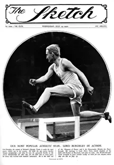 Hurdler: Sketch cover featuring Lord Burghley in action