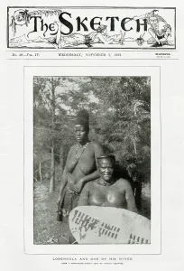Matabeleland: Sketch front cover - King Lobengula
