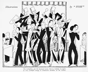 Etretat: Sketch by Fish of dancing the Charleston at the