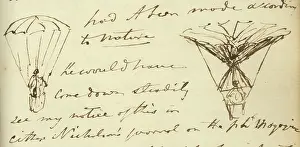 Suggested: Sketch of Garnerin's parachute (left)