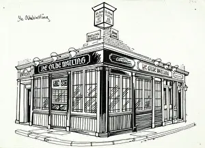 Olde: Sketch of Olde Watling PH, Bow, London