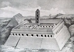 Rebuilding: Sketch of the Palace and Temple in Palenque