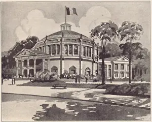 Glace: A sketch of the Palais de Glace, in Paris, 1921