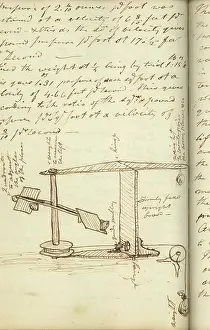 Notebook: Sketch of the third whirling arm 1818