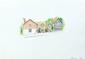 Charrington: Sketch of White Lion PH, Warlingham, Surrey