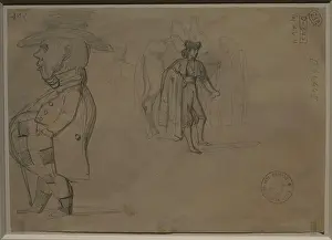 Blas: Several sketches of figures, ca. 1851, by Manuel