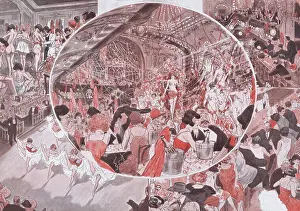 Tabarin: Sketches showing the interior of the Bal Tabarin night-spot