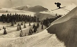 Cornice: Skier jumps