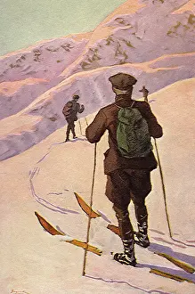 Mountainside: Skiers