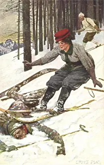 Slides: Skiers Colliding