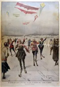 Ante: SKIERS TOWED BY KITES
