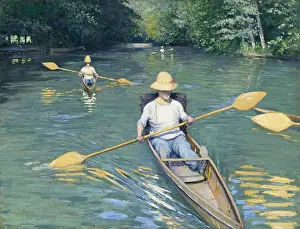 Caillebotte: Skiffs, by Gustave Caillebotte