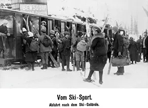 Skiers: Skiing, 1917