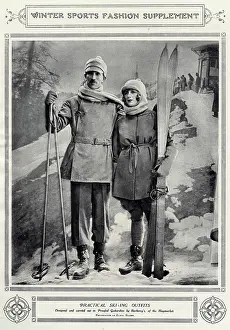 Leisurewear: Skiing outfits by Burberry 1922