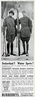 Leisurewear: Skiing outfits by Burberry 1925