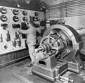 Skilled: Skilled worker at the switchboard, 1900