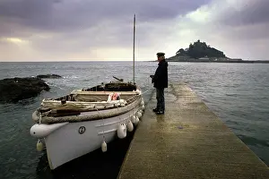 Michaels: The skipper of a small ferry boat, Marazion, Cornwall