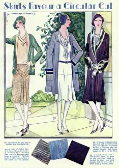 Swatches: Skirts favour a circular cut 1929
