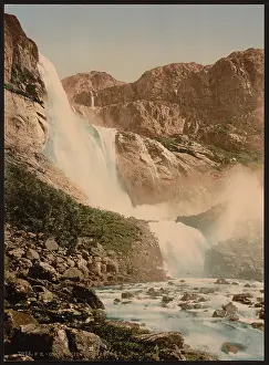 Odda: Skjeggedalsfos, I, Odde (i.e. Odda), Hardanger Fjord, Norway