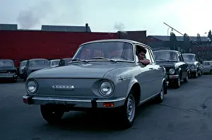 Boleslav: Skoda 100 passenger car - production - assembly