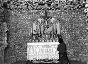Thirty: The Skull Chapel in Czermna, interior view, 1930s