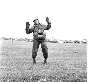 Paras: Sky diver practising before a show