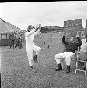 Paras: Sky diver practising in a field