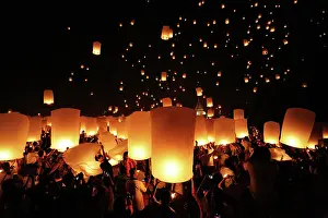 Peng: Sky Lanterns at Yi Peng, Loy Krathong Ceremony, Chiang Mai