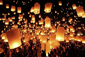 Peng: Sky Lanterns at Yi Peng, Loy Krathong Ceremony, Chiang Mai