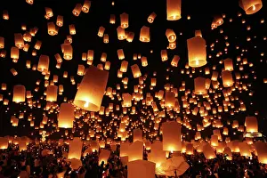 Peng: Sky Lanterns at Yi Peng, Loy Krathong Ceremony, Chiang Mai