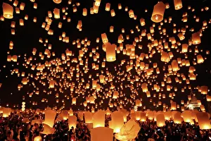 Peng: Sky Lanterns at Yi Peng, Loy Krathong Ceremony, Chiang Mai